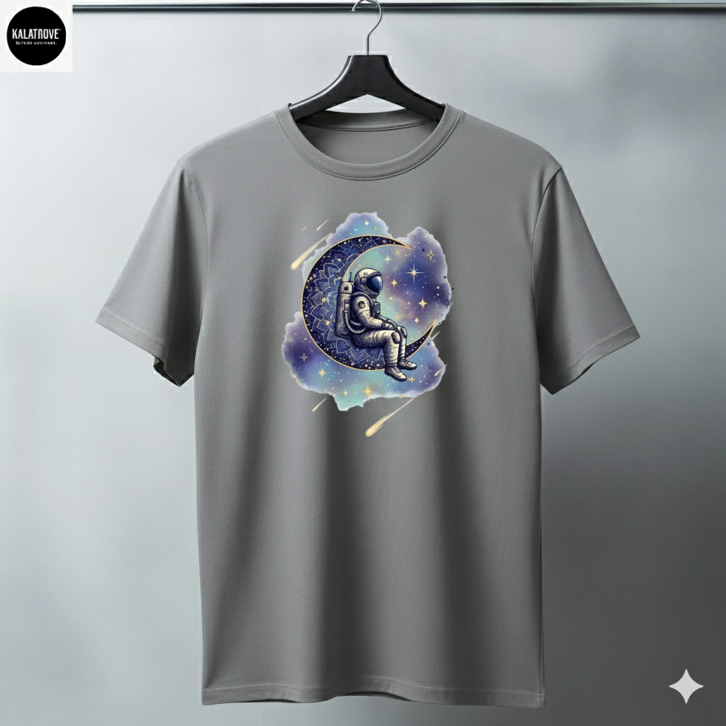 Astronaut on Moon T-Shirt – Cosmic Drifter Graphic Tee