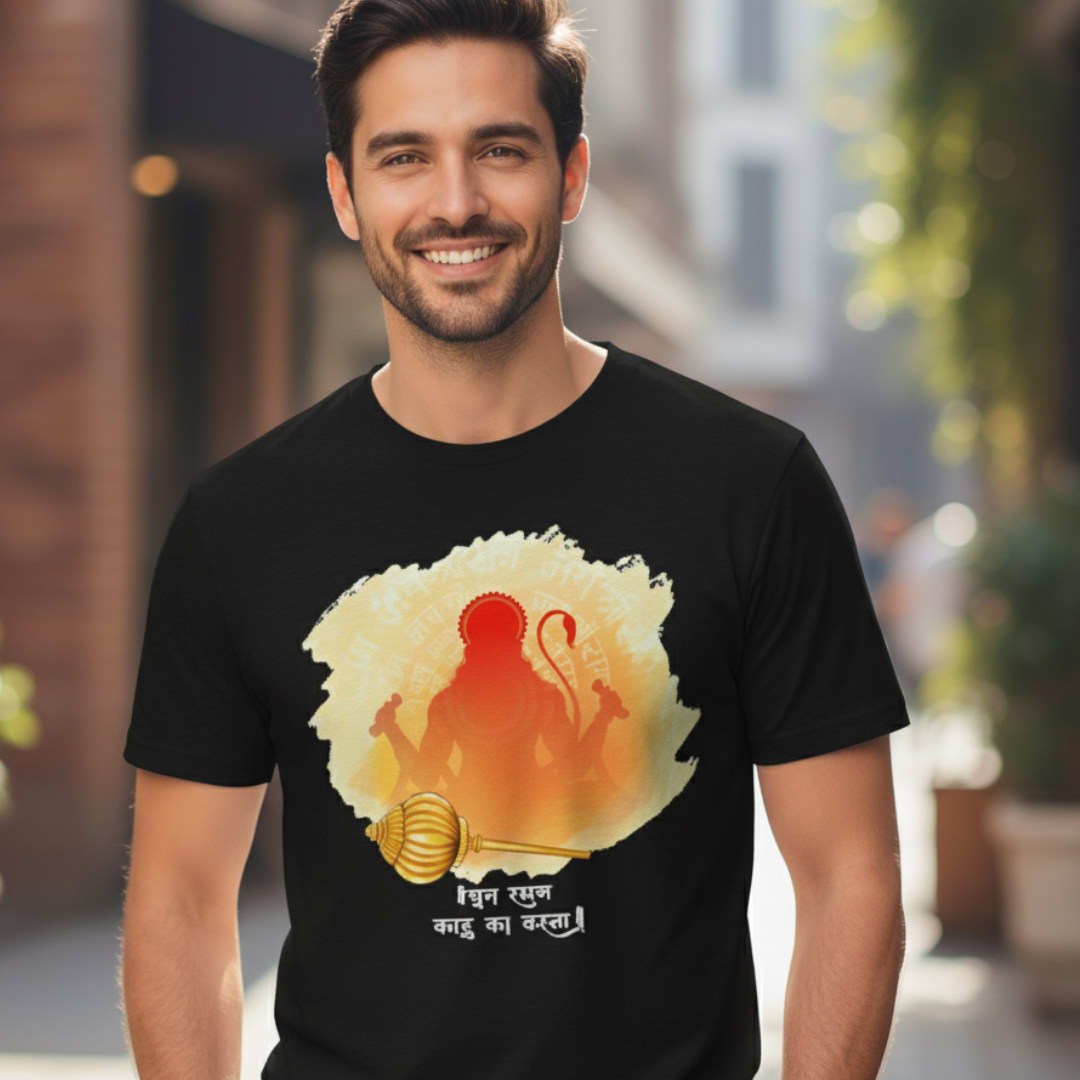 Bajrangbali Hanuman T-Shirt – Jai Shree Ram Spiritual Graphic Tee