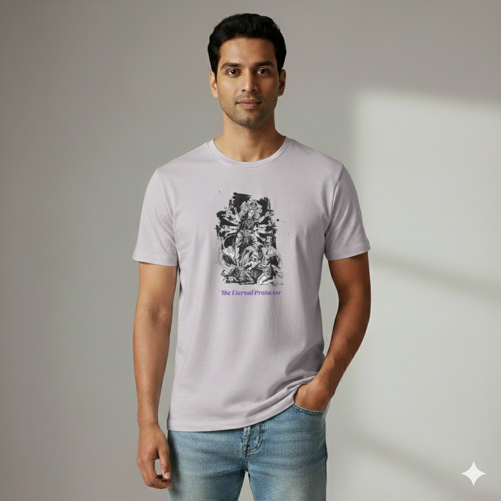 The Eternal Protector T-Shirt – Goddess Durga Spiritual Graphic Tee