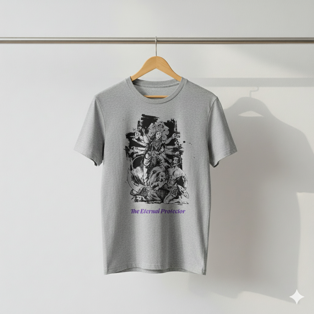 The Eternal Protector T-Shirt – Goddess Durga Spiritual Graphic Tee