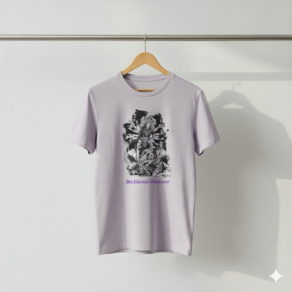 The Eternal Protector T-Shirt – Goddess Durga Spiritual Graphic Tee
