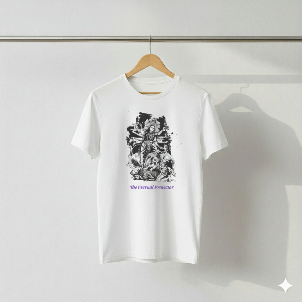The Eternal Protector T-Shirt – Goddess Durga Spiritual Graphic Tee