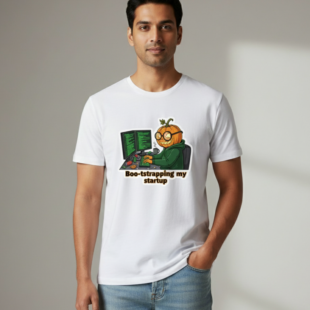 Boo-tstrapping My Startup T-Shirt – Funny Halloween Coder Graphic Tee
