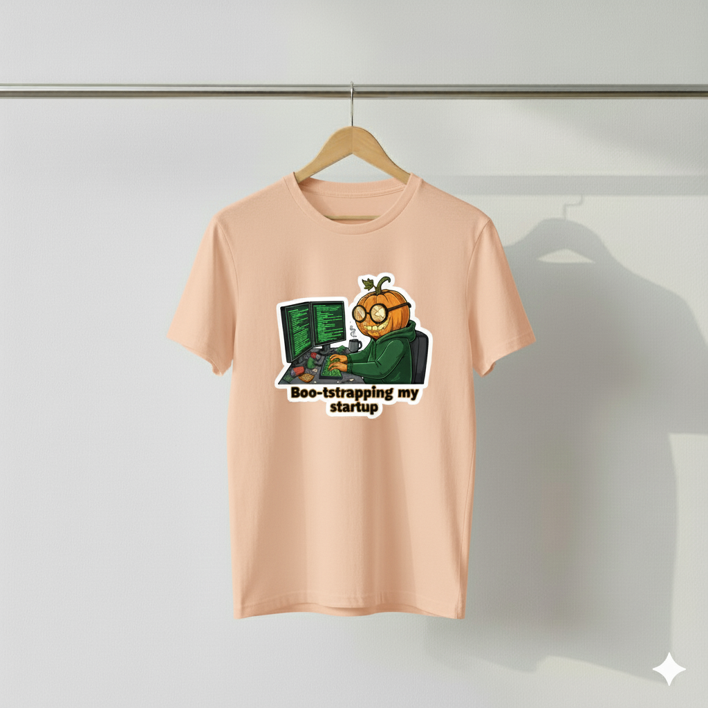 Boo-tstrapping My Startup T-Shirt – Funny Halloween Coder Graphic Tee